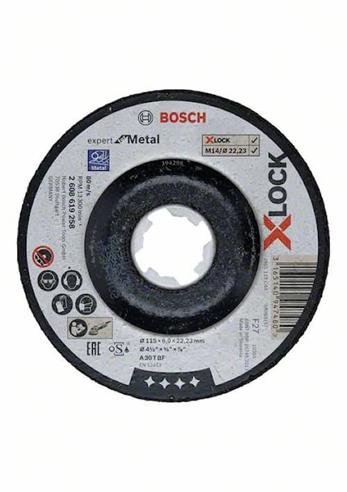 Bosch X-LOCK Expert for Metal, til forsænket slibning