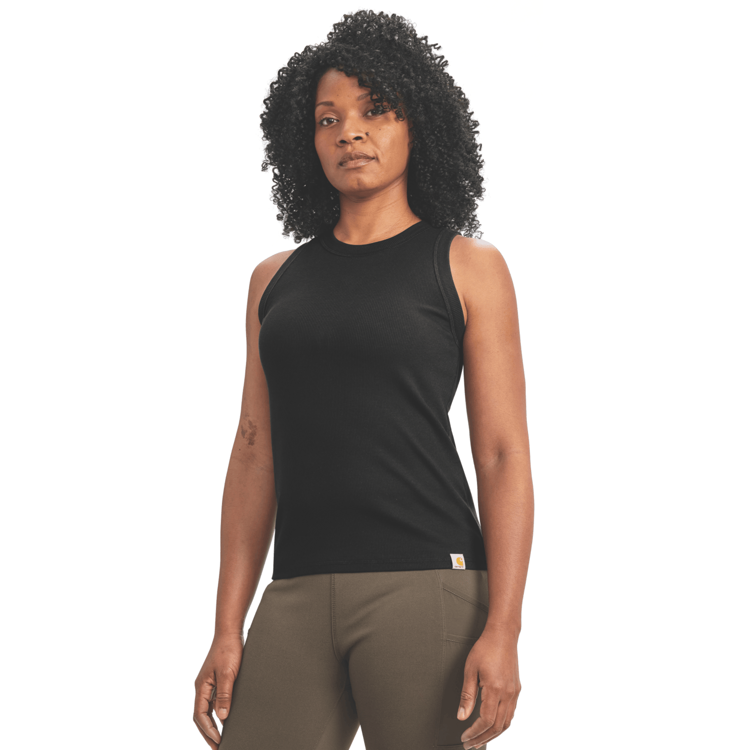 Carhartt TENCEL™ Fiber Series Fitted Ribbed Linne Dam Black