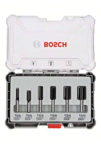 Bosch Sett med fresejern, 6 notfreser, 6 mm tange