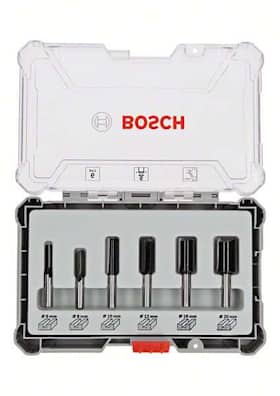 Bosch Jyrsinteräsarja, 6 kpl, urajyrsimet, 6 mm:n kara