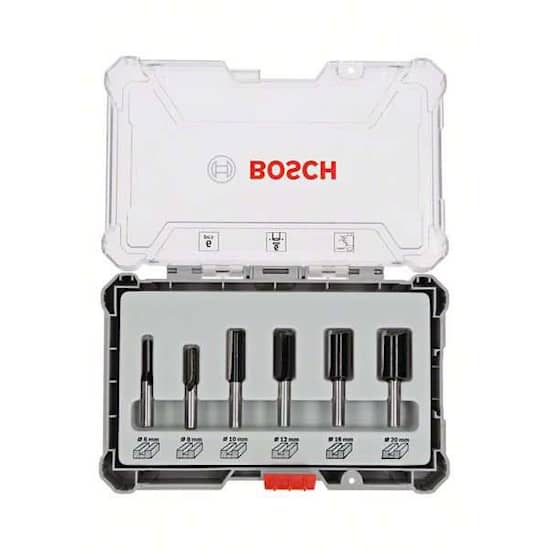 Bosch Frässtålset HM Notfräsar 6mm 6 delar
