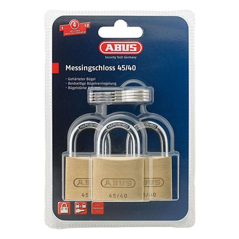 Abus Hänglås 45, flerpack