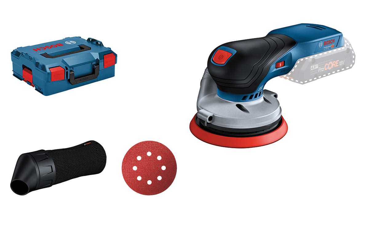 Bosch 18V-125 excentersliber uden batteri og lader L-boxx