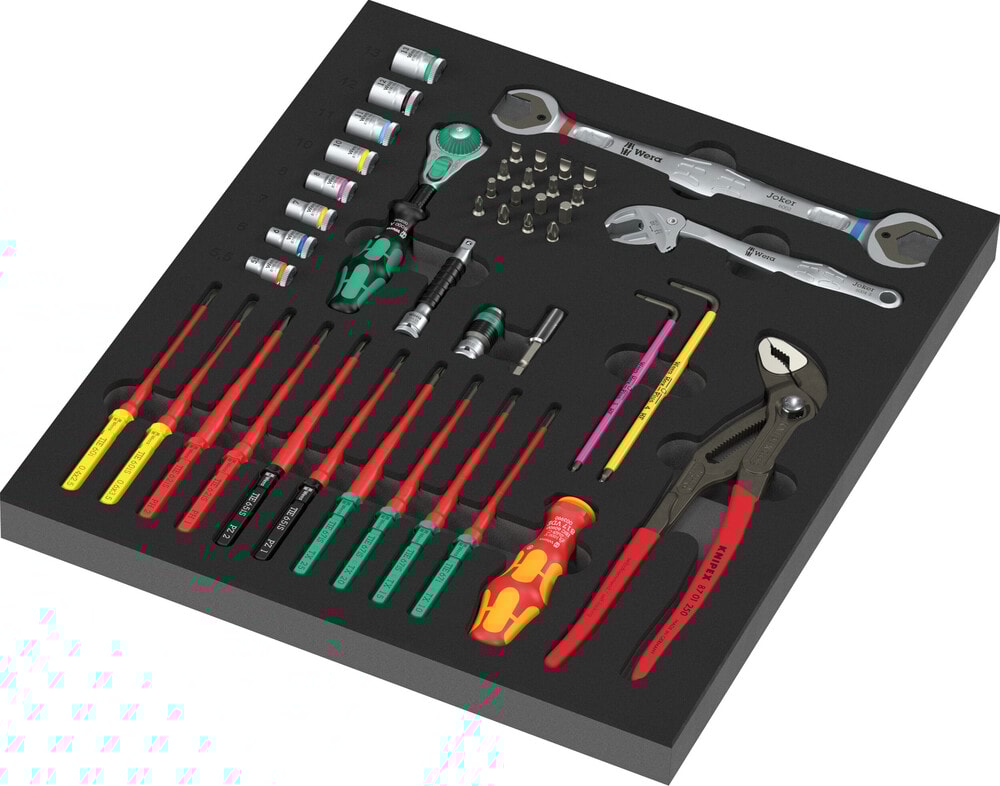 Wera 9753 Skumgummiinsats för Kraftform Kompakt Underhåll sats 1