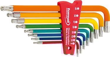 Format Torx-avainsarja T9–T40, 8 osaa, värikoodattu