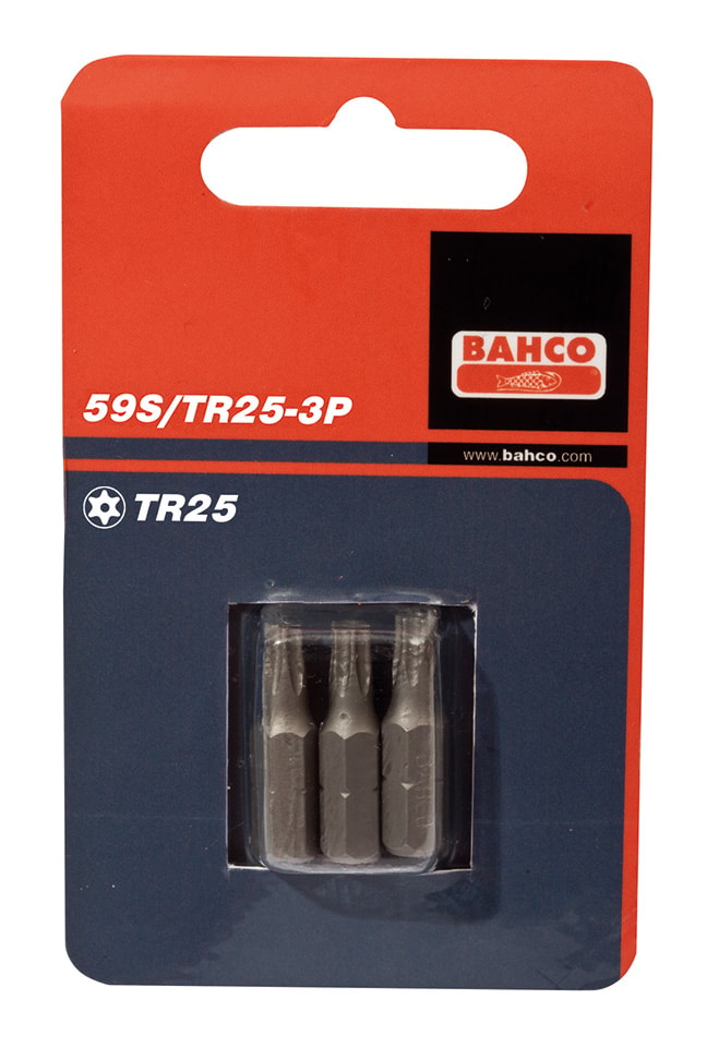 Bahco Bits 59S 1/4'' Torx TR15 25mm 3-pack