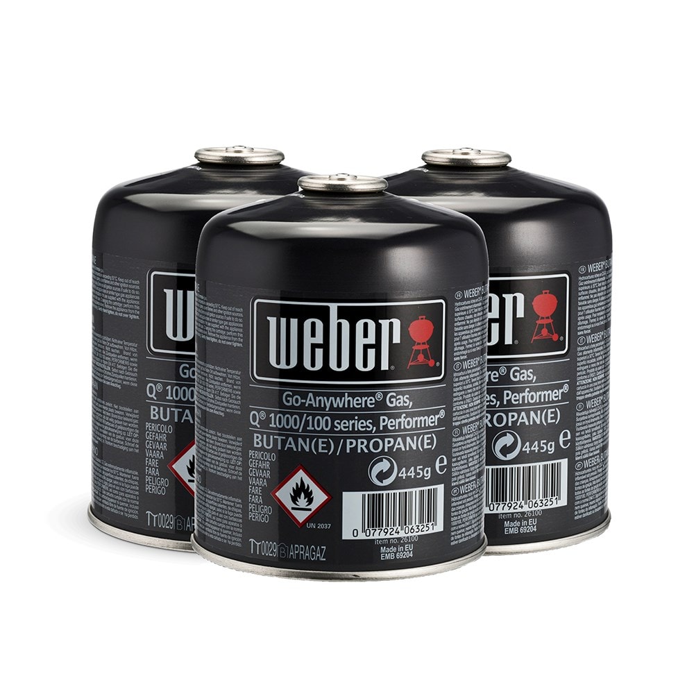 Weber Engångsgasolflaska 17669 445g 3-pack