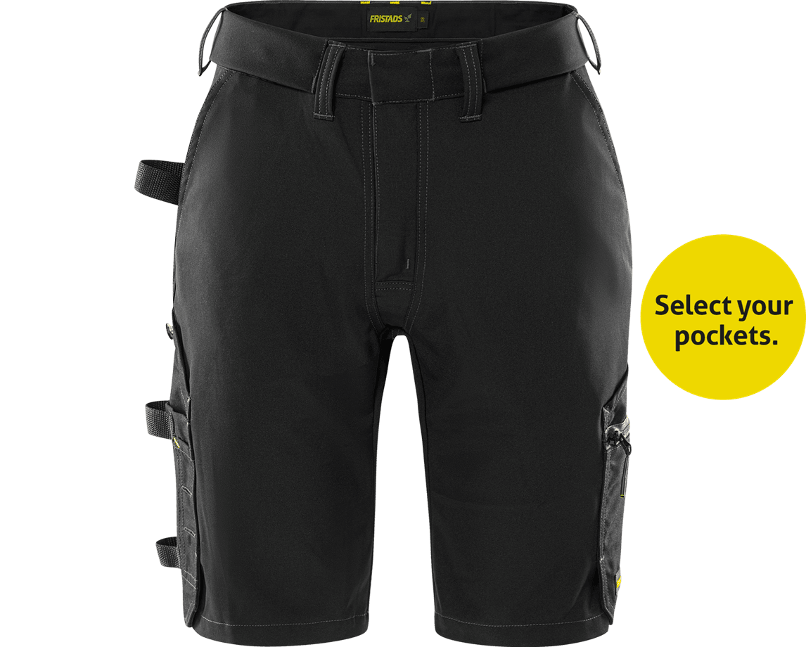 Fristads Fristads Flex Hantverkarshorts Stretch Dam Svart