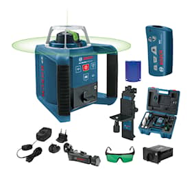 Bosch Pyörivä laser GRL 300 HVG Professional kantolukussa tarvikkeen kanssa, tarvikesarja