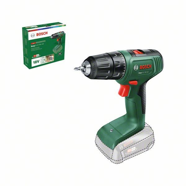 Bosch DIY Akkuporakone EasyDrill 18V-40, ilman akkua ja laturia