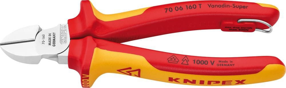 Knipex Sidavbitare 7006160T 160mm VDE, max. 3,0mm, kromad