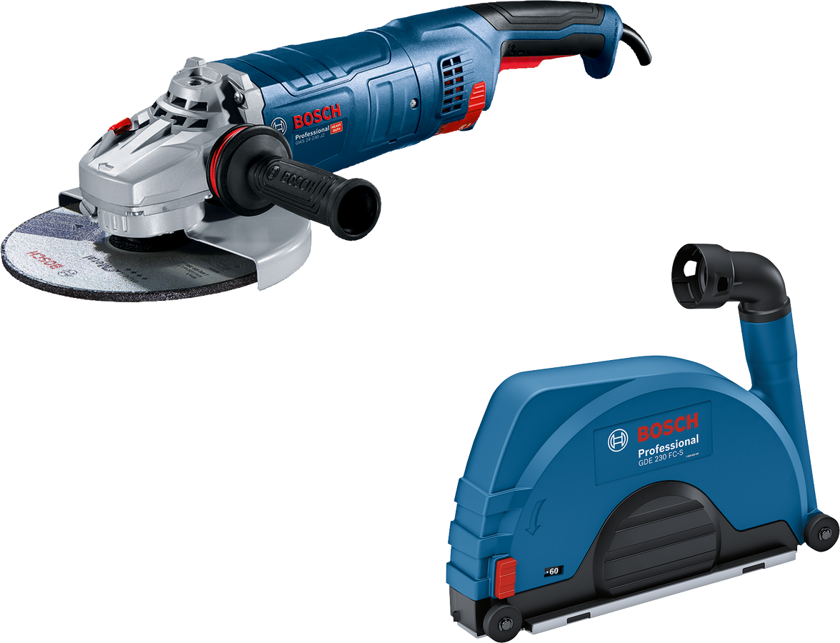 Bosch Vinkelslip Set GWS24-230 Jz GDE230 Fcs