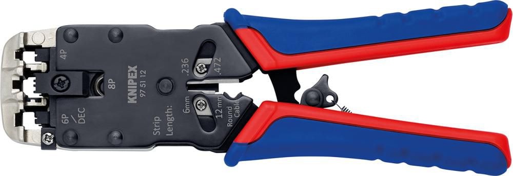 Knipex Presstång 975112 200mm, för Westernkontakt 4+6+8-polig