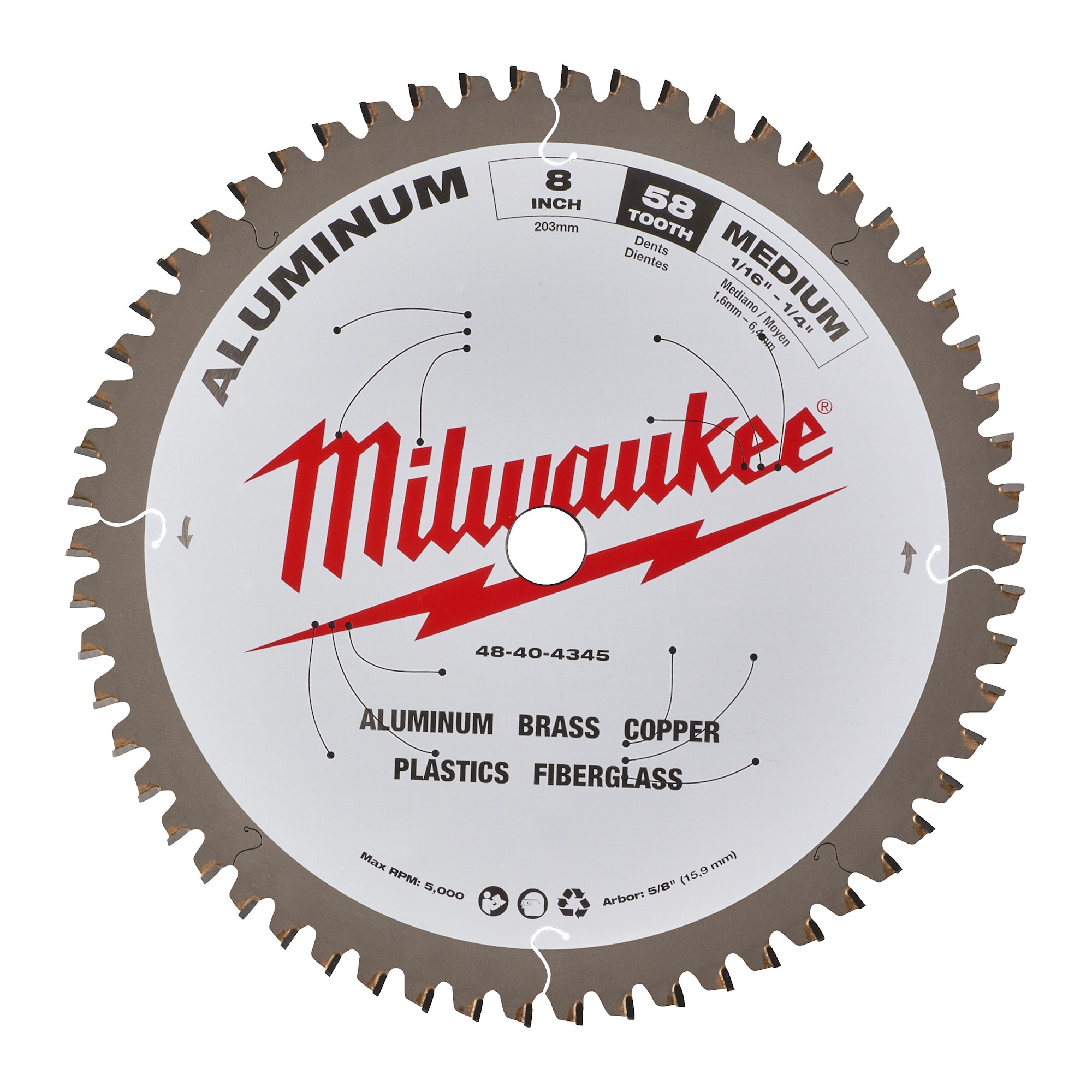 Milwaukee Cirkelsågklinga A203X15,87X58T