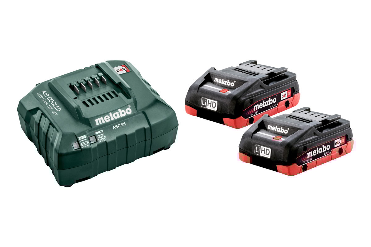 Metabo Batteri & laddare 18V 2xLiHD 4,0Ah