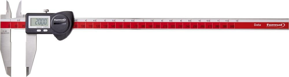 Format Digitaalinen työntömitta 300 mm, ilman syvyystappia, dataulostulo