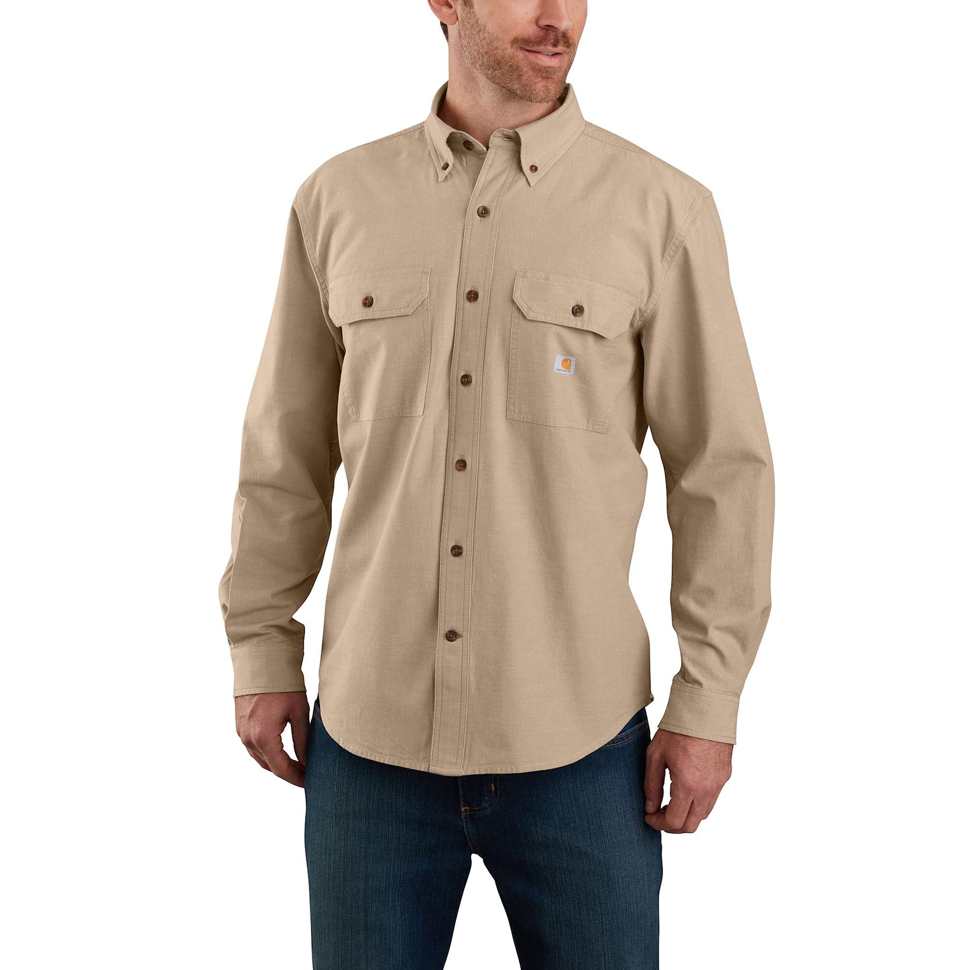Carhartt Chambray Skjorta Herr Dark Tan Chambray