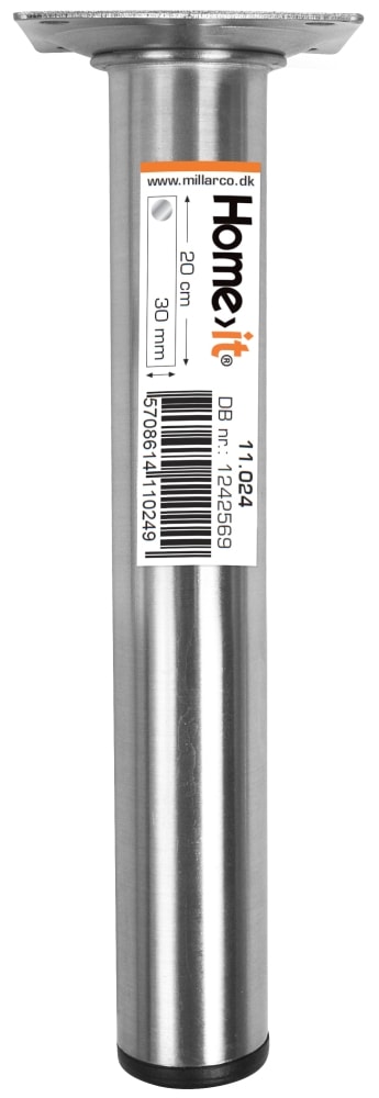 Home It® runt bordsben Ø 30 mm x 20 cm borstat stål