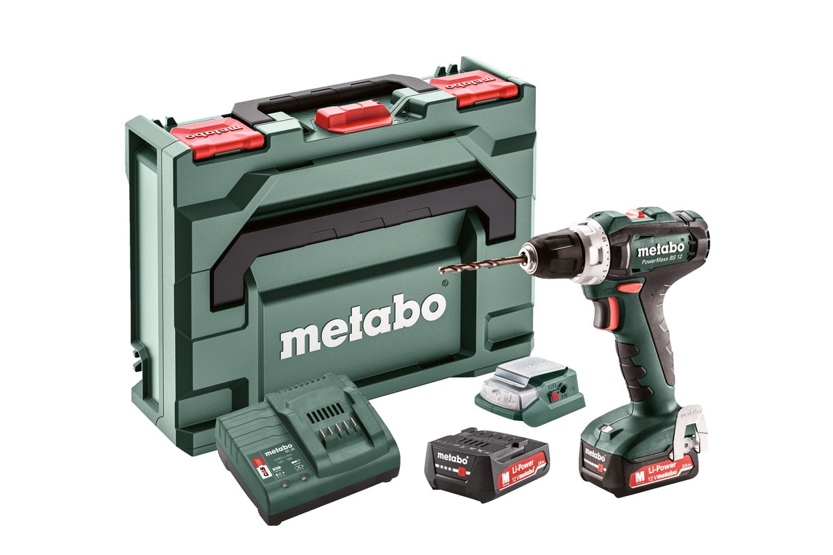 Metabo Skruvdragare PowerMaxx BS 12 Set
