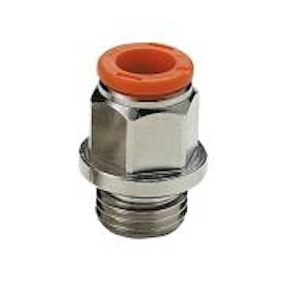 Metal Work Pneumatic Plug-in-kobling i metall for 4x6 mm utvendig gjenge 1/8"