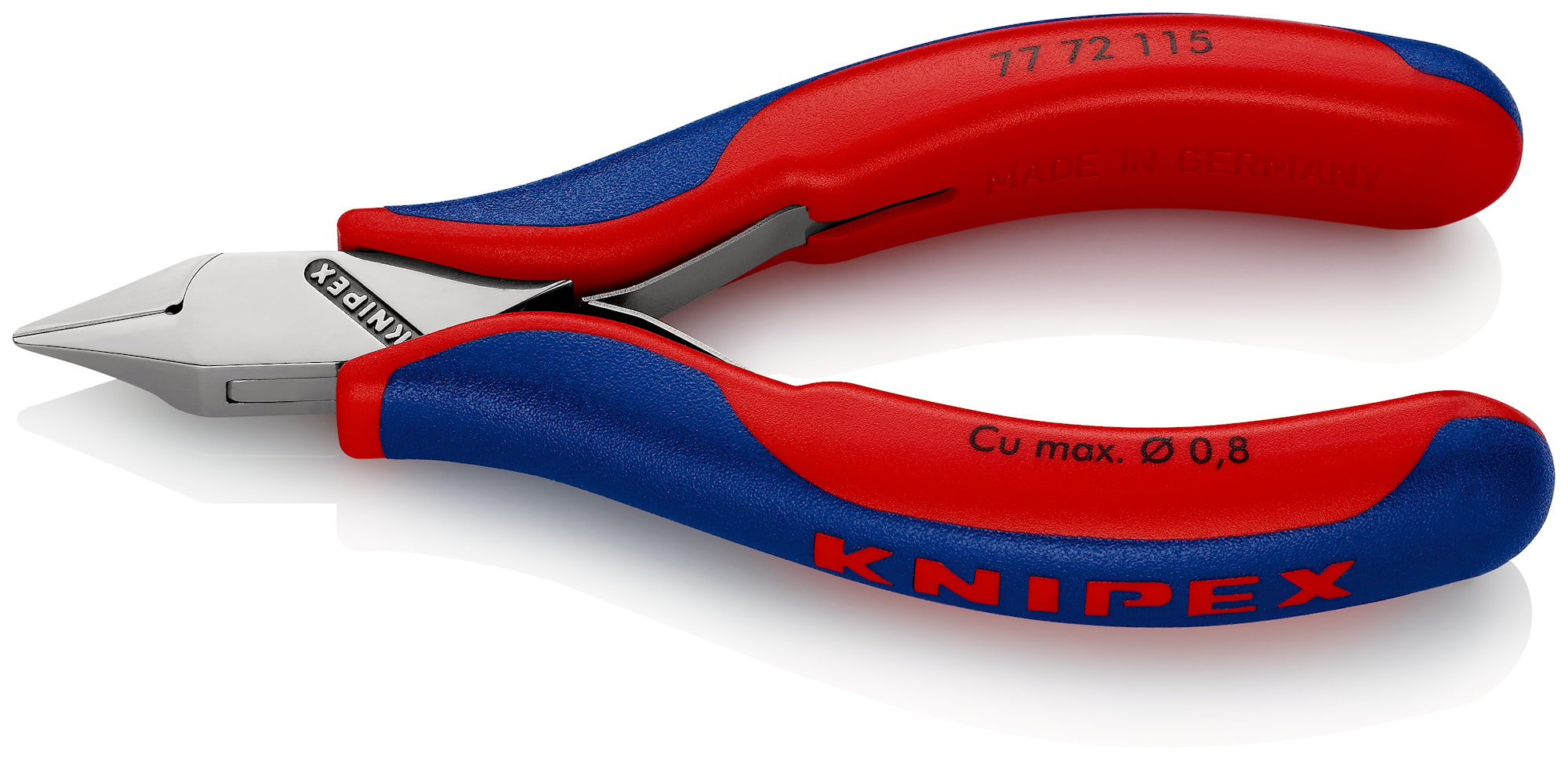 Knipex Elektronikavbitare 7772115 115mm, med liten fasett, spetsigt mini-huvud