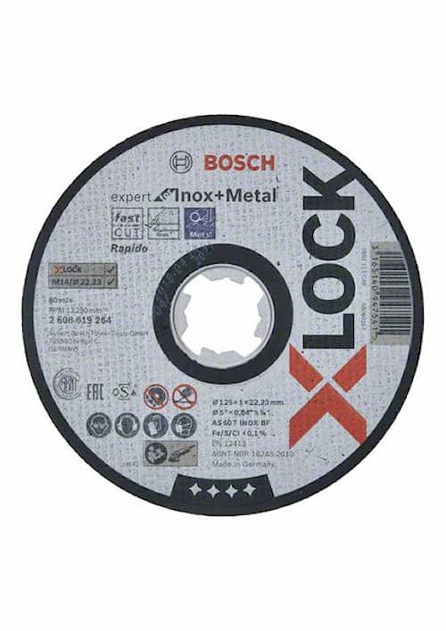 Bosch X-LOCK Expert for Inox + Expert for Metal, til lige snit
