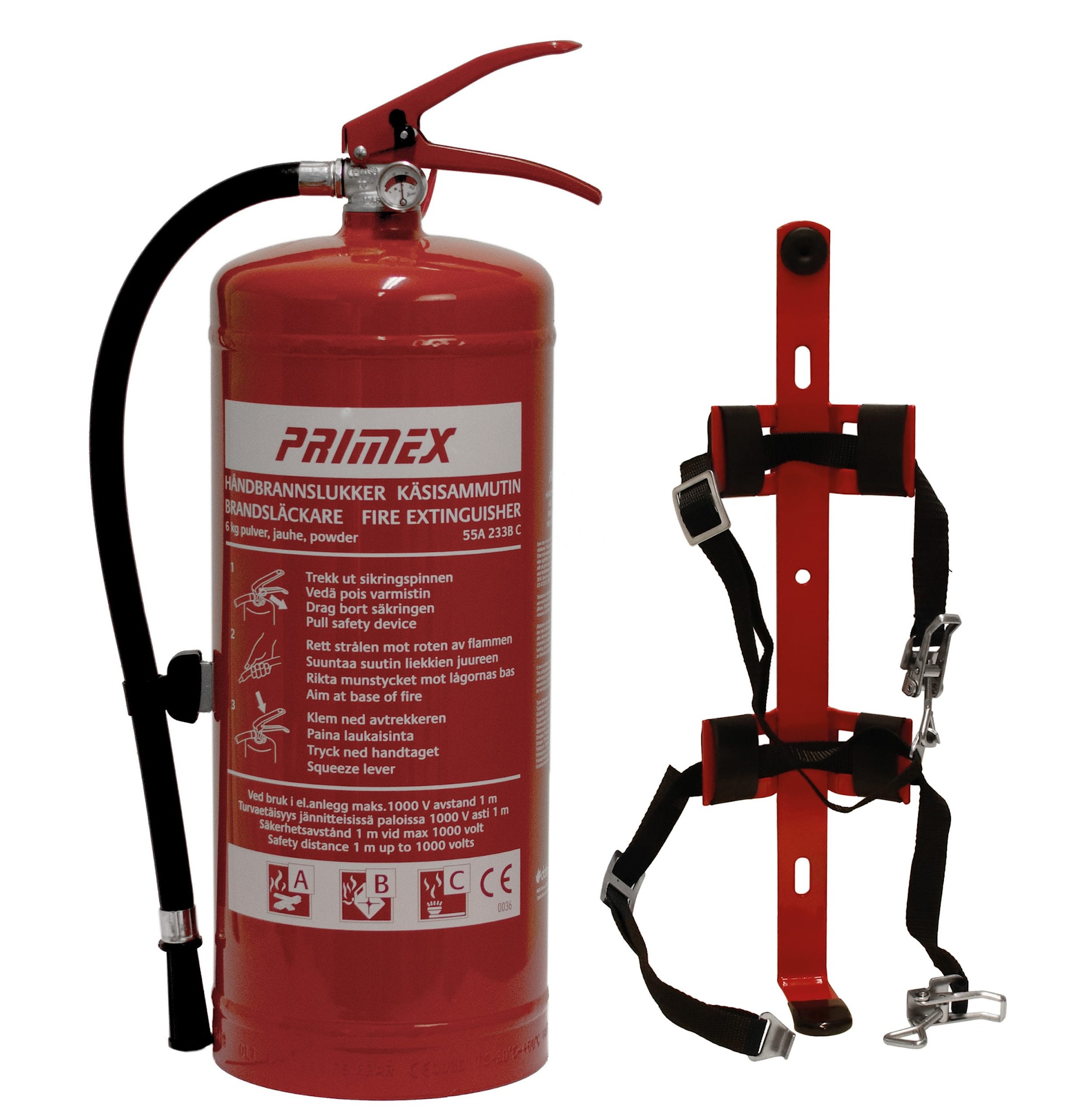 Dafo Brandsläckare 6Kg Med Hållare