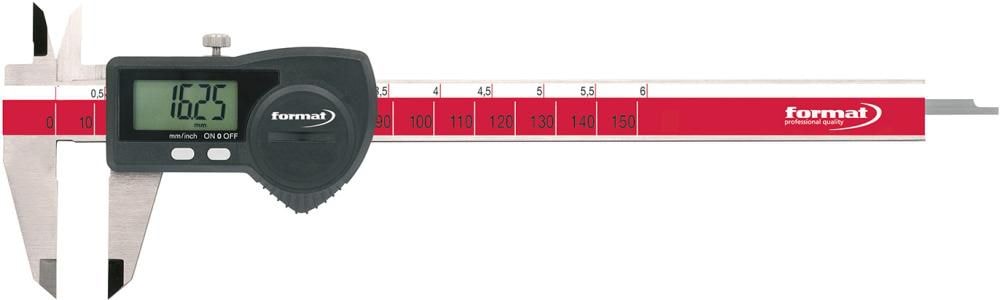 Format Digitaalinen työntömitta 150 mm, pyöreä syvyystappi