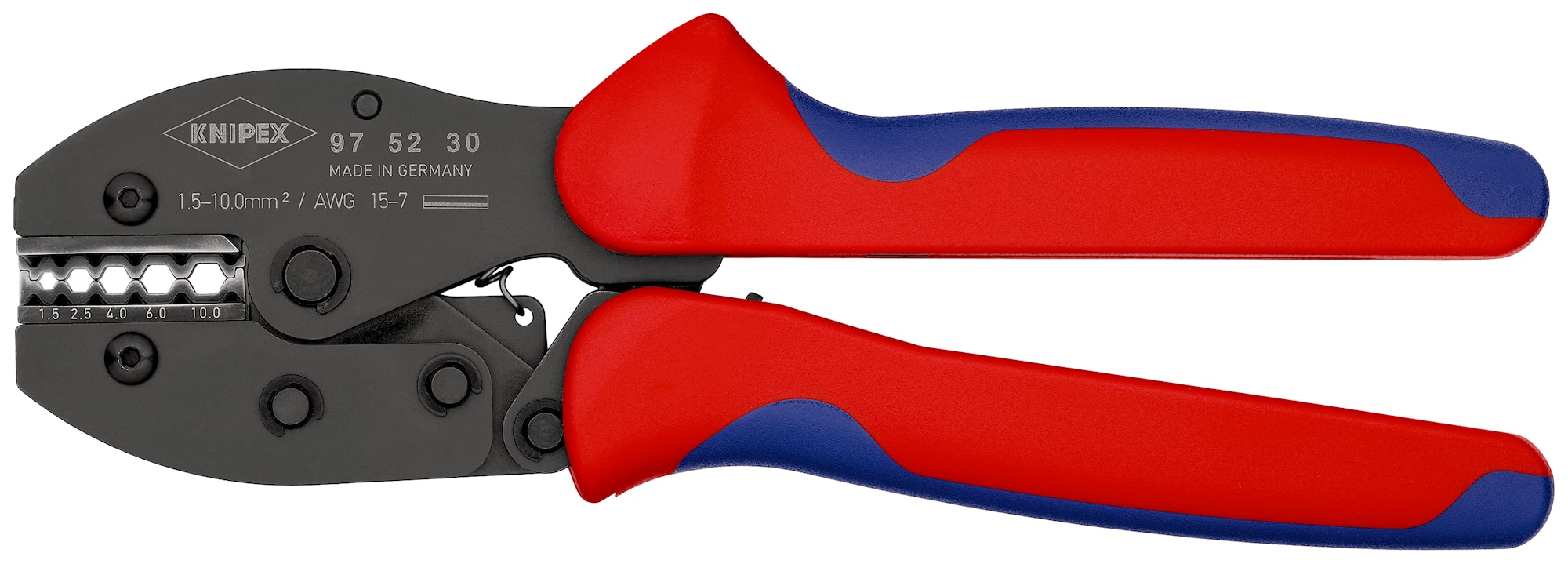 Knipex Presstång 9752 PreciForce 220mm för oisolerade kabelskor
