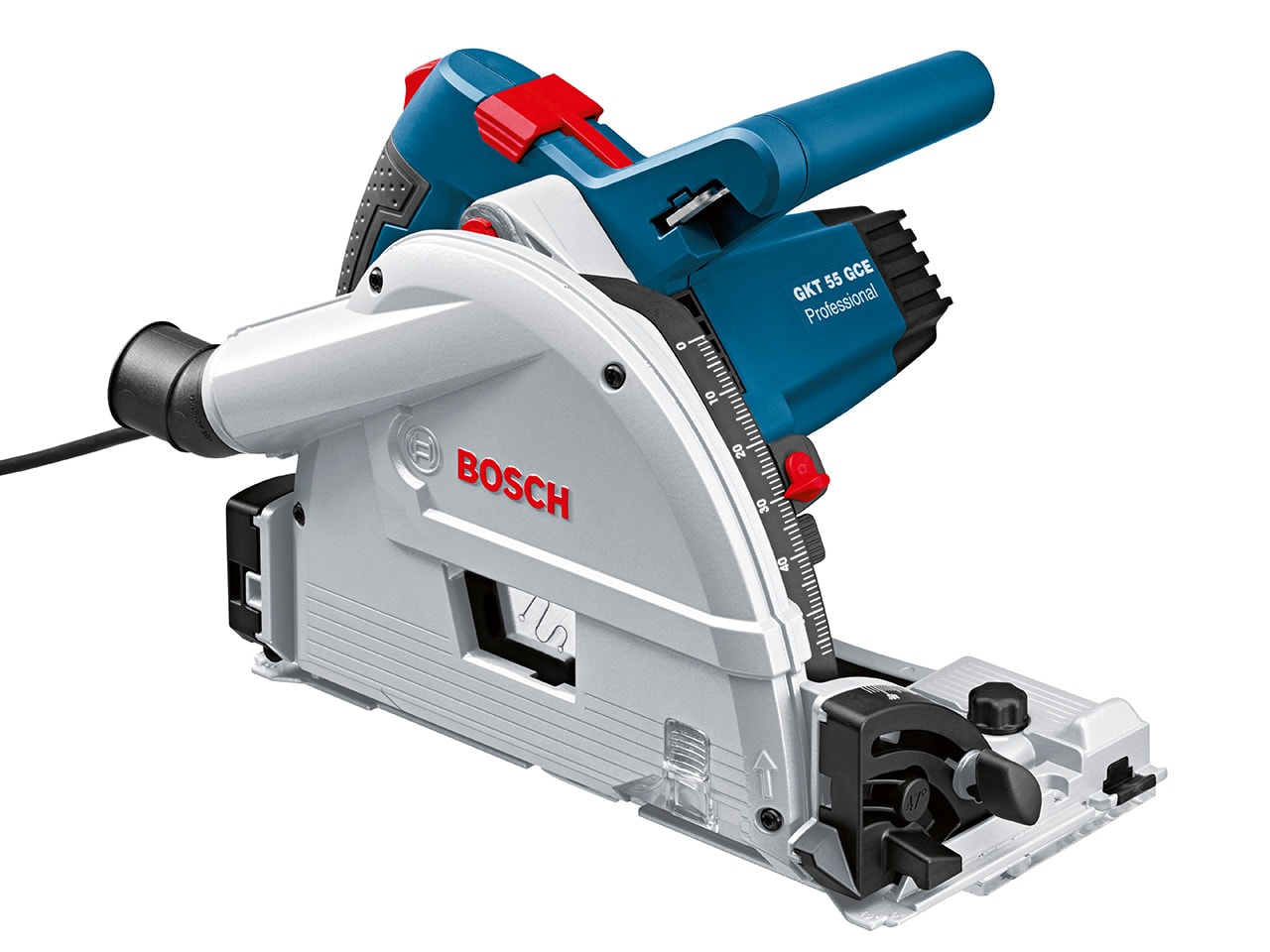 Bosch Dykksag GKT 55 GCE Professional med 1 x sirkelsagblad, Top Precision Best for Wood, 165 x 1,8/1,3 x 20 mm, 48 (2 608 642 384) i L-BOXX