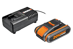 Worx Batteri & laddare WA3601 20V 2.0Ah+2A