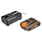 Worx Batteri & laddare WA3601 20V 2.0Ah+2A