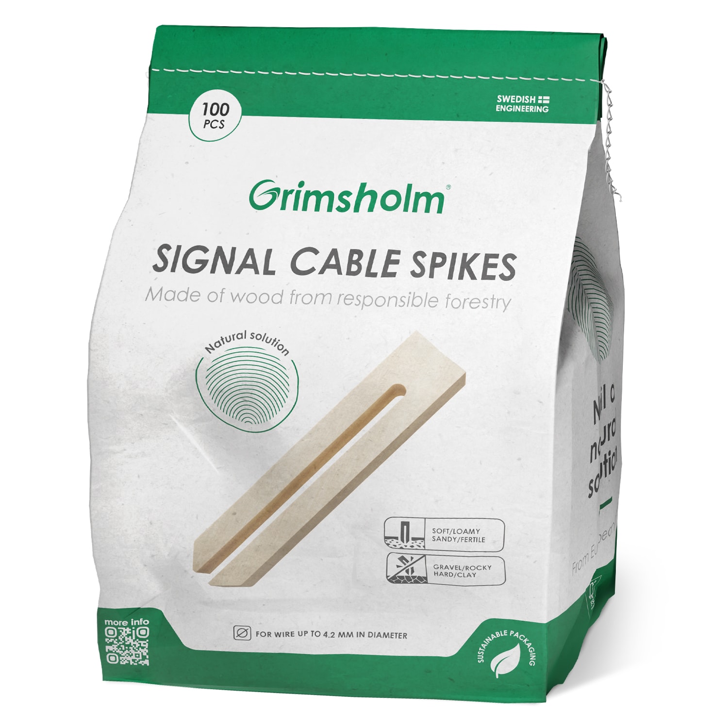Grimsholm Signalkabelspik i Trä -