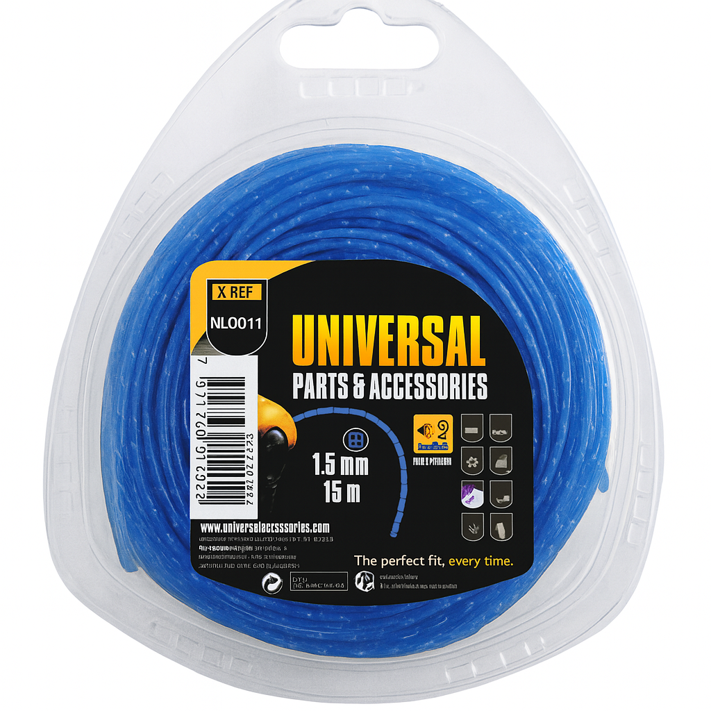 Universal trimmertråd 1,5 mm 15 m