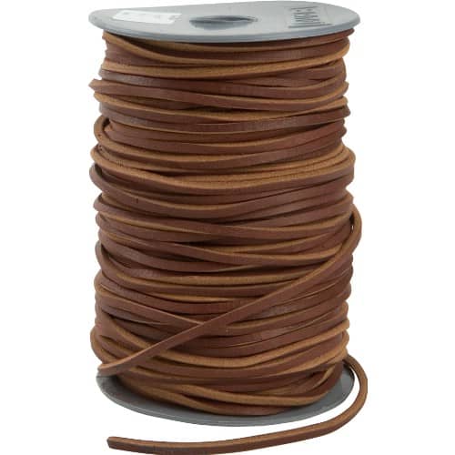 Ejendals Snørebånd 1025 af læder 50m, brun