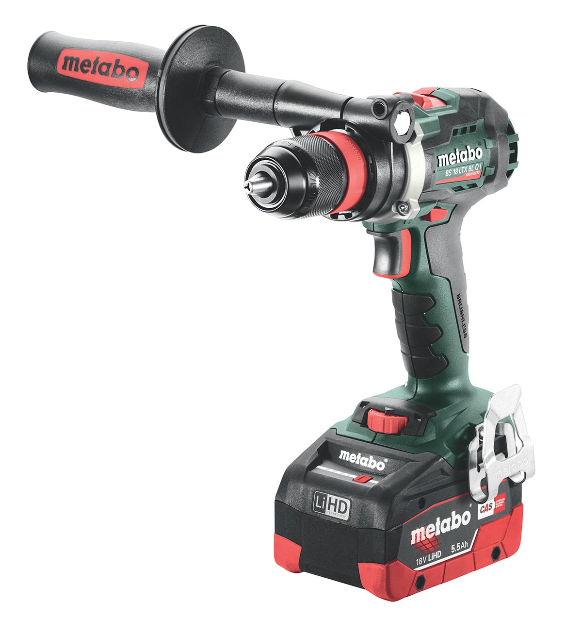 Metabo Borrskruvdragare BS 18 LTX BL Q I 18V med 2st 5,5Ah batterier & laddare ASC 145