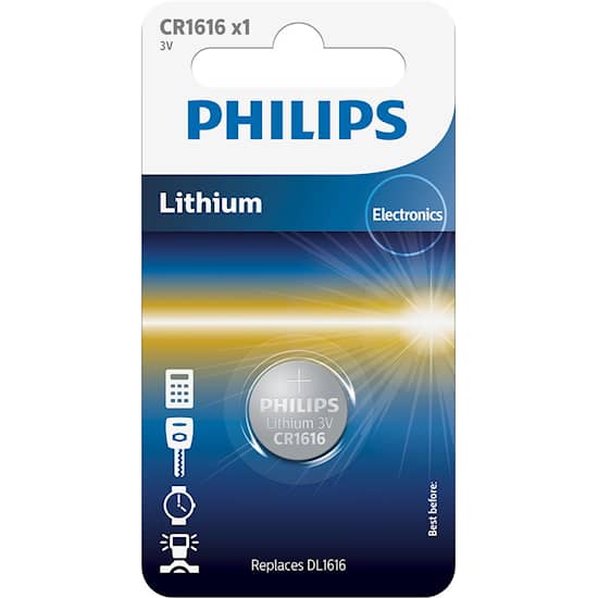 Philips battericelle litium CR1616