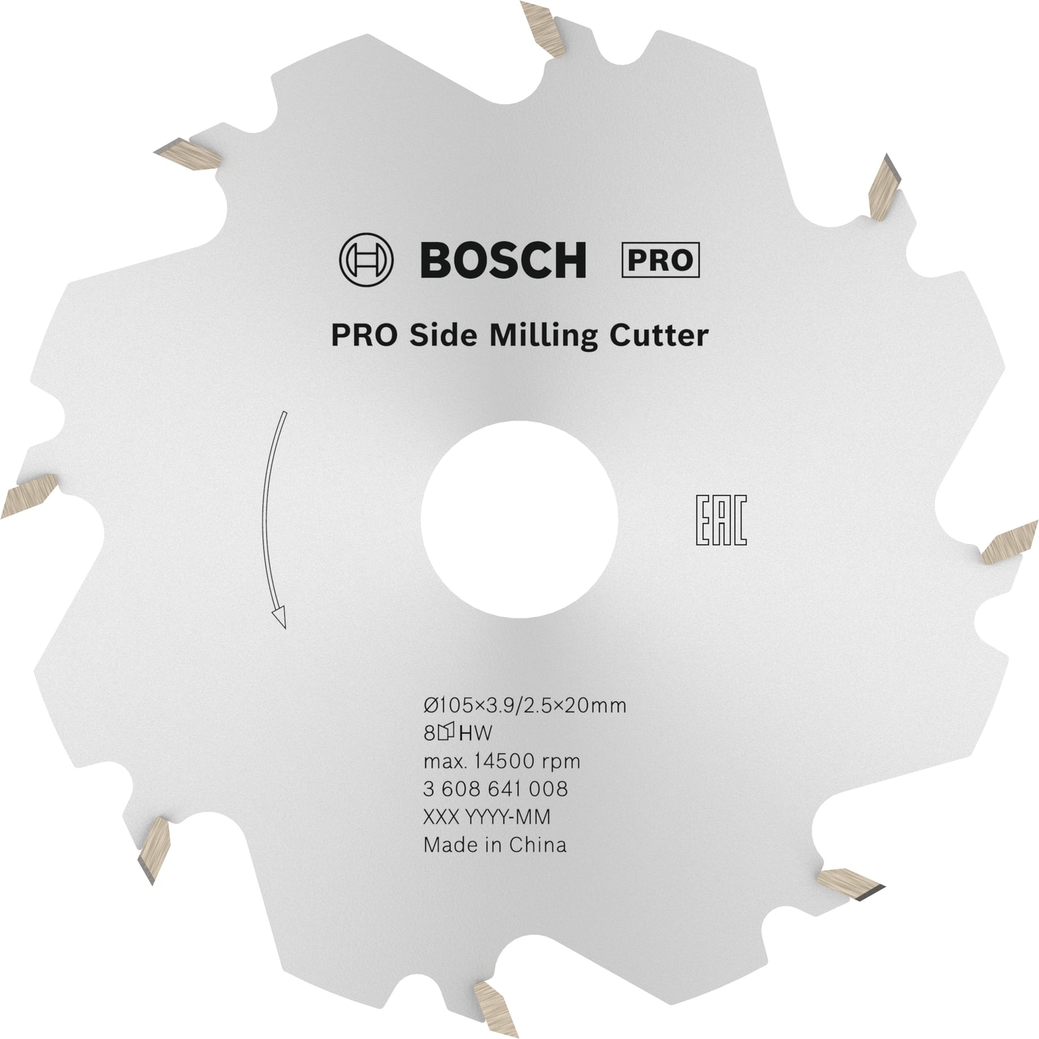 Bosch Skivfräs 105X20X4mm 8T För Guf/Psf