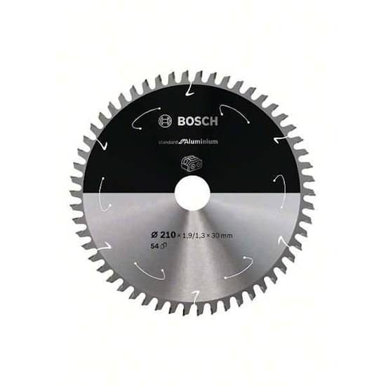 Bosch Sågklinga Standard for Aluminium 210×1,9/1,3×30mm 54T