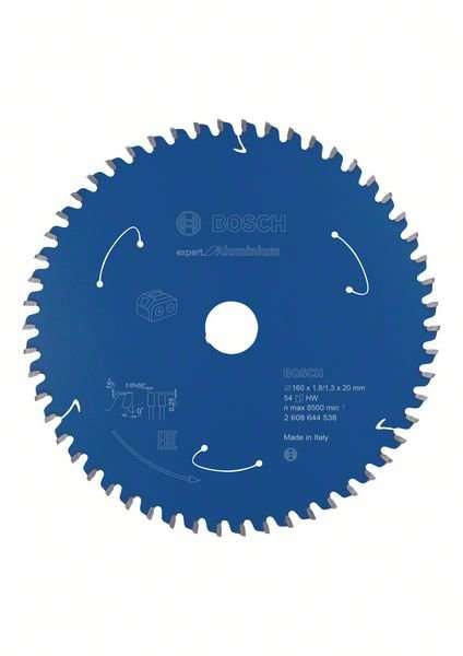 Bosch Expert for Aluminium-sirkelsagblader for batteridrevne sager 160x1,8/1,3x20 T54