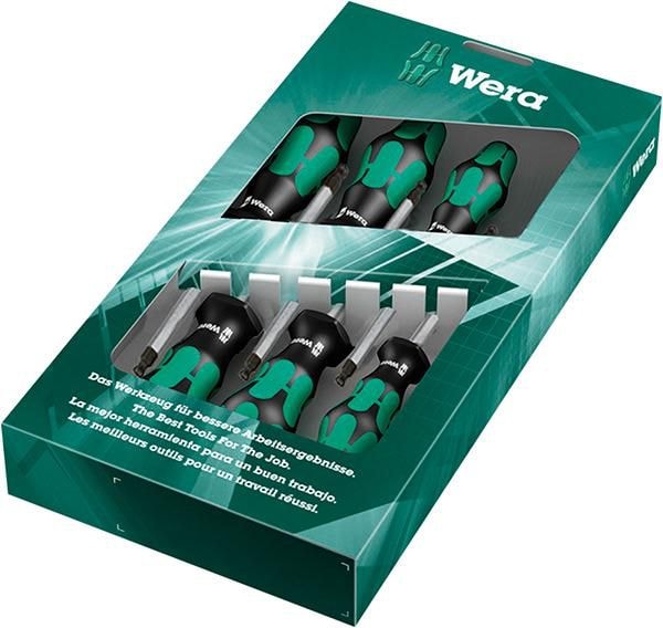 Wera Skruvmejselsats 352/6 sexkant med kula 6 delar