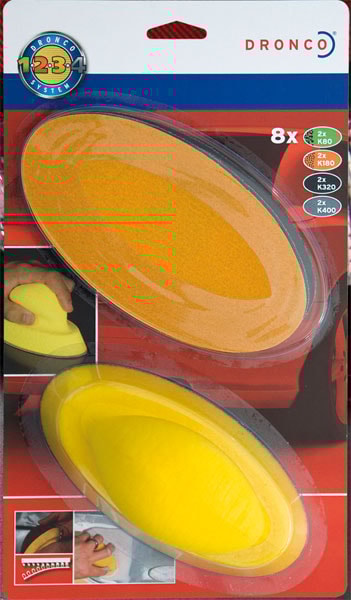 Dronco Slipset Oval 152x77 för bil set med 8 ark