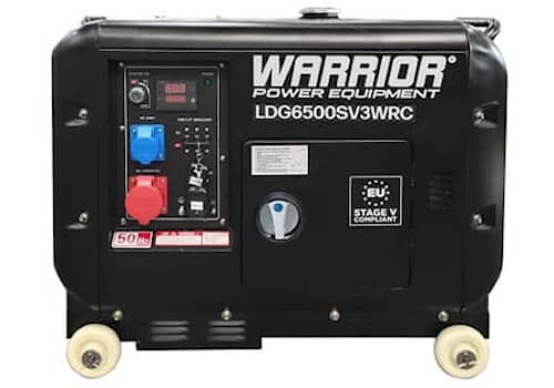 Warrior Generator 5.5kW 3-faset Diesel, Trådløs Fjernbetjening