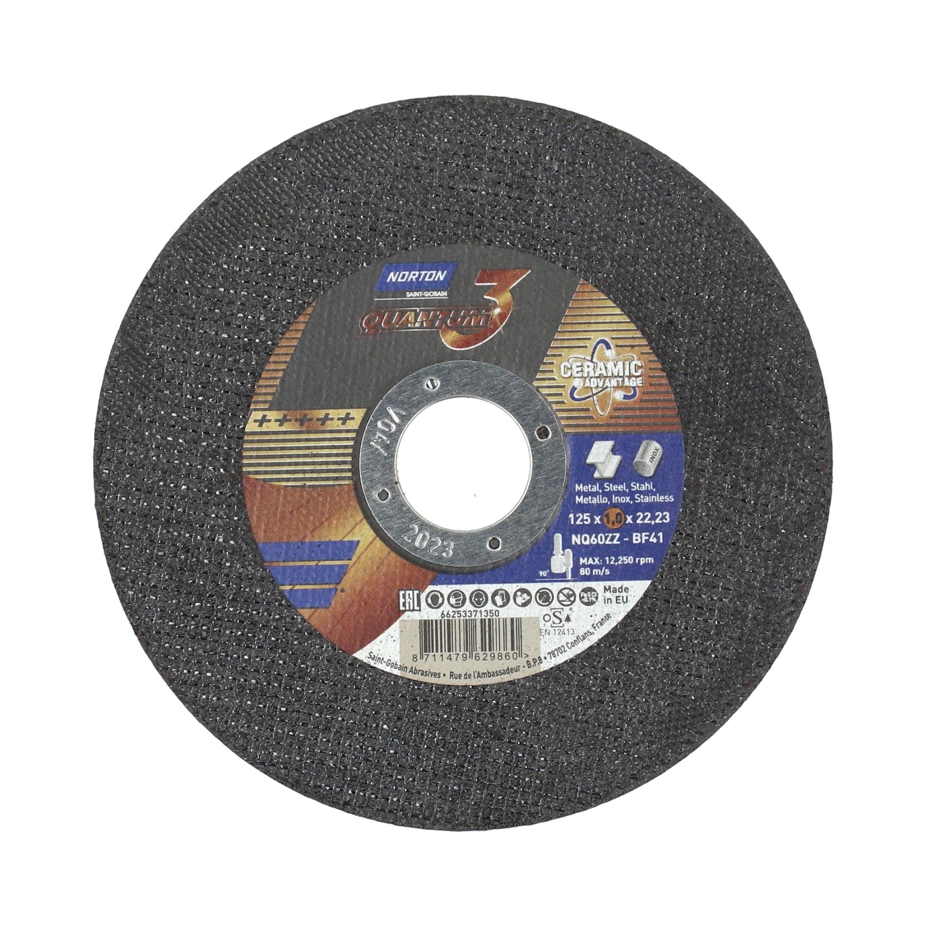 Norton Kappeskive for metall Quantum 125x1,6x22,23