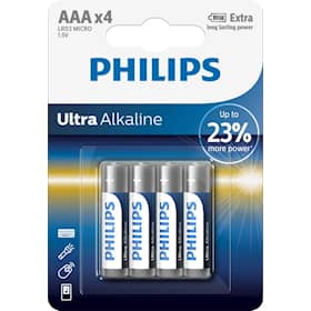Philips Batteri Ultra AAA/LR03 4-pack