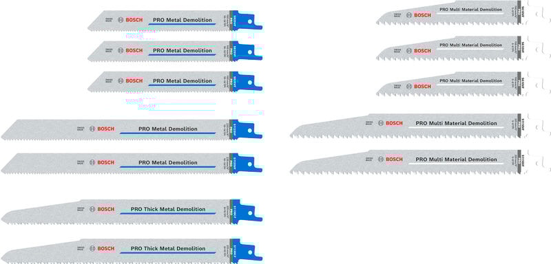 Bosch Tigersågbladset Demolition 12 Delar