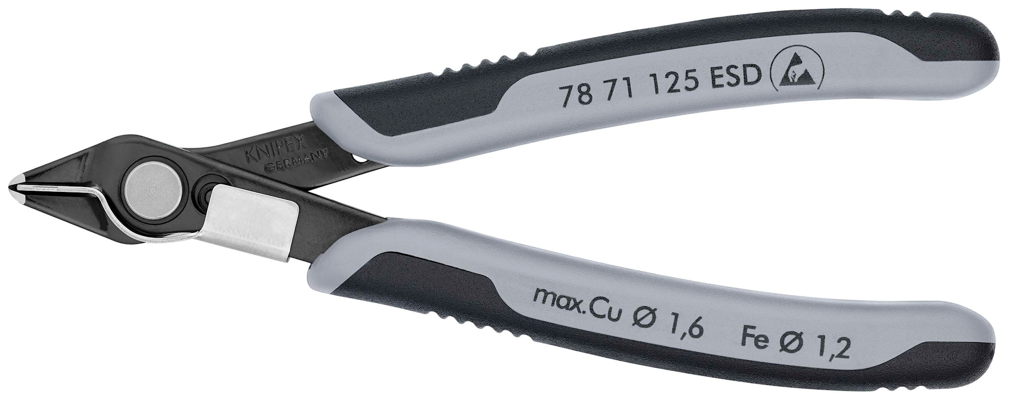 Knipex Elektronikavbitare 7871125ESD 125mm, utan fasett, tårdklämma