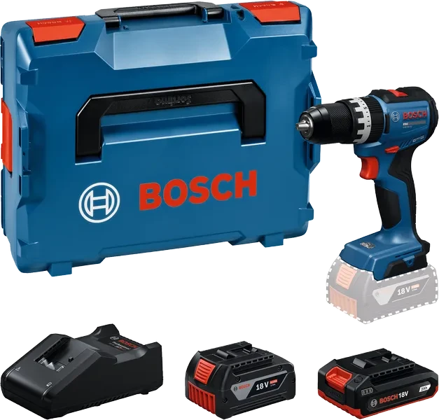 Bosch Slagborrmaskin GSB 18V-52  2X2/4AH L-BOXX