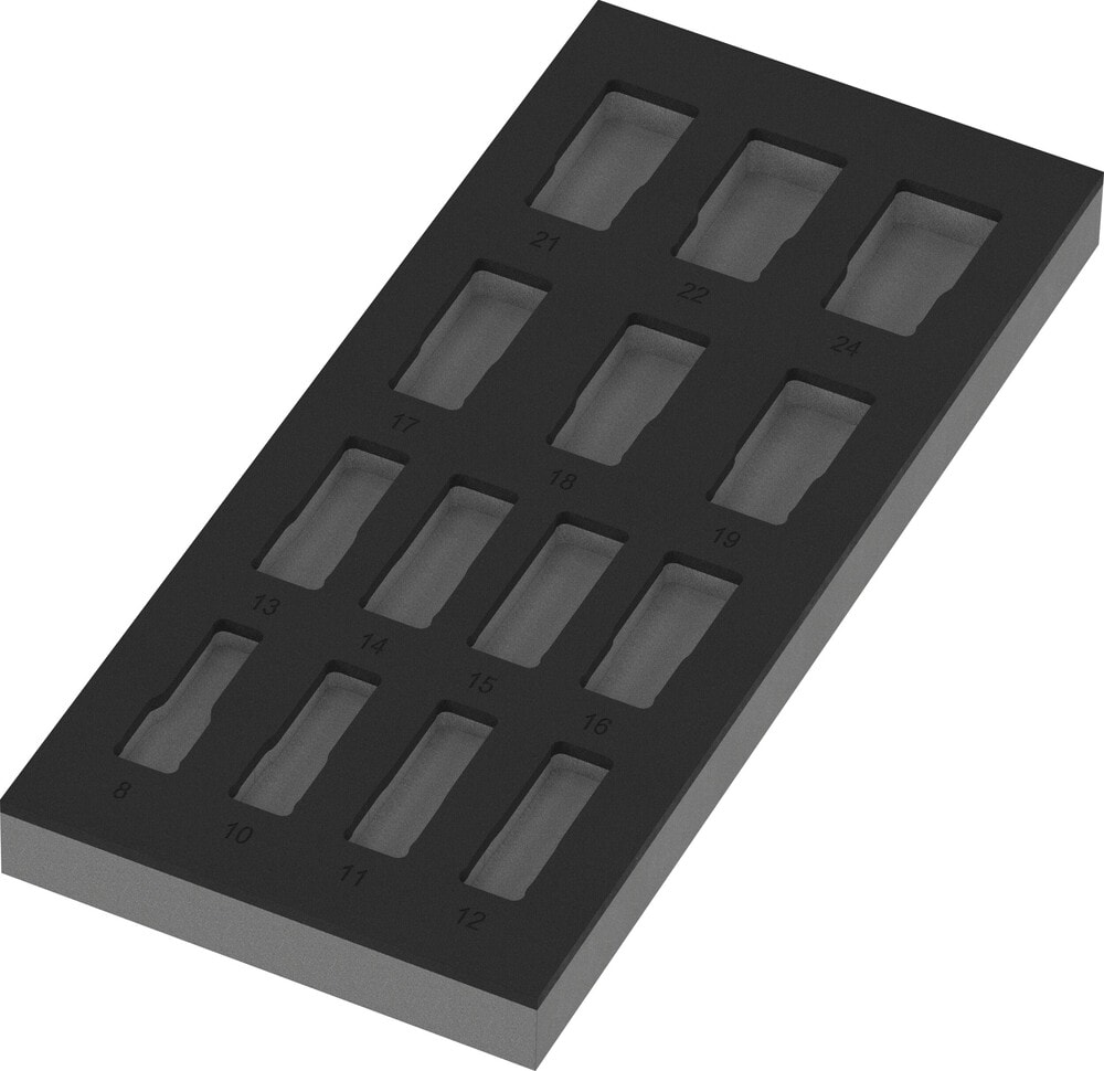 Wera 9828 skumgummiinsats Zyklop B 3/8" för hylsmejselinsats Impaktor Deep, sats 1, utan verktyg