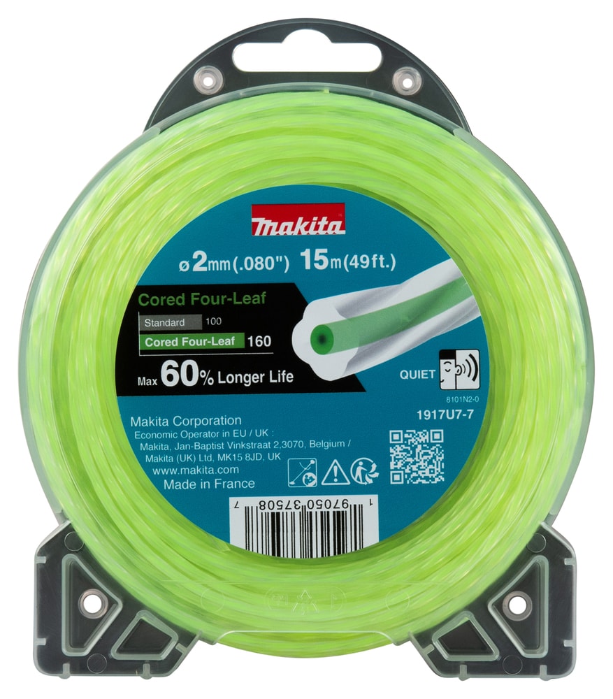 Makita Four Leaf Trimmertråd 2,0 mm - 15 M
